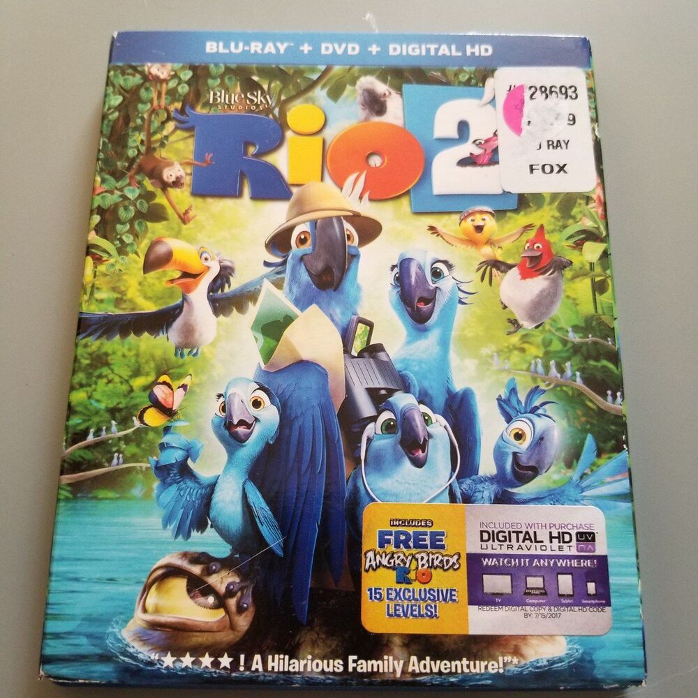 Rio 2 movie blu ray disc